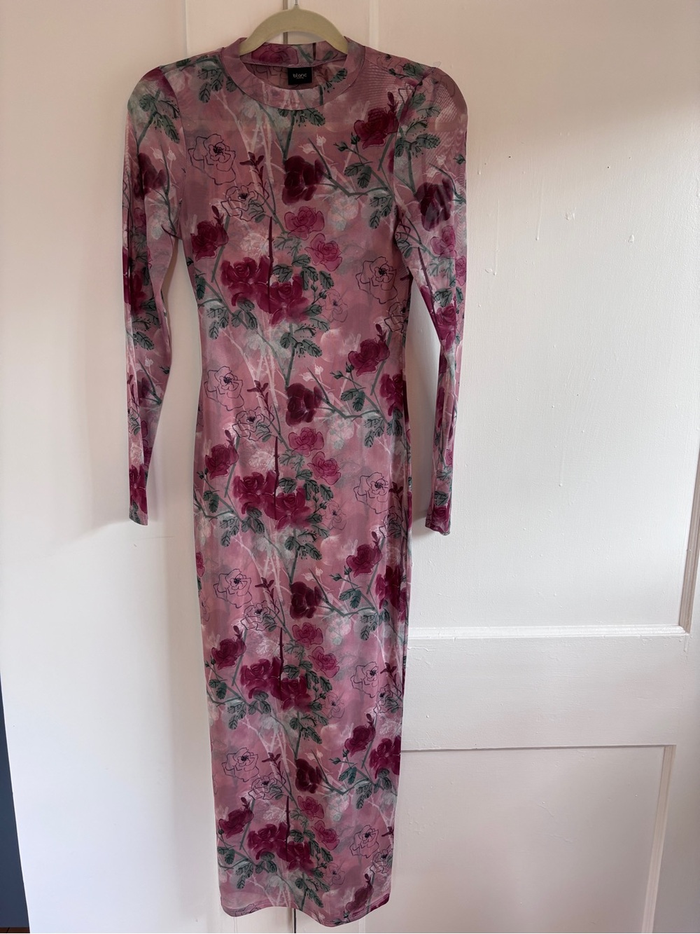 Vero Moda Dusty Pink Floral Long Sleeve Maxi Dress